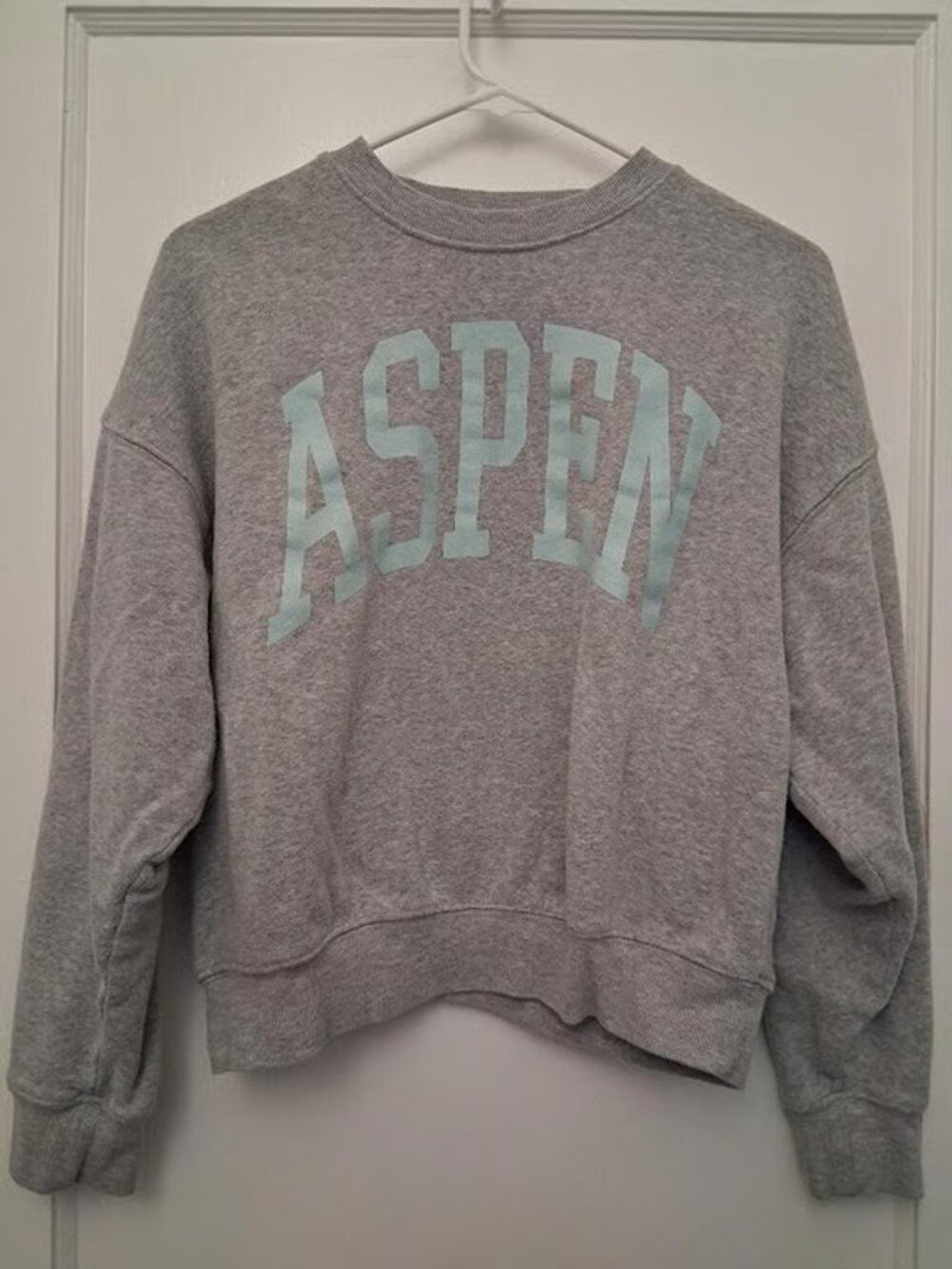 Women's Aspen Gray Cropped Sweatshirt
